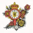 man United Munich clock within mufc tattoo design idea