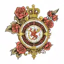 man United Munich clock within mufc tattoo design idea