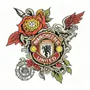 man United Munich clock within mufc tattoo design idea