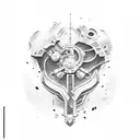 excavator tattoo design idea