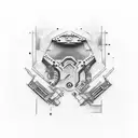 excavator tattoo design idea