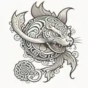 naruto kyuubi seal diving tattoo design idea