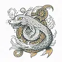 naruto kyuubi seal diving tattoo design idea