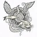 naruto kyuubi seal diving tattoo design idea