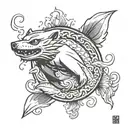 naruto kyuubi seal diving tattoo design idea