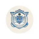 logo of rolls Royce but with 2 letters H and C  tattoo design idea