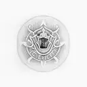 logo of rolls Royce but with 2 letters H and C  tattoo design idea