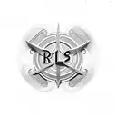 logo of rolls Royce but with 2 letters H and C  tattoo design idea