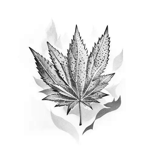 san francisco SF + weed leafs tattoo design idea