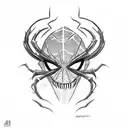 spiderman vs venom tattoo design idea