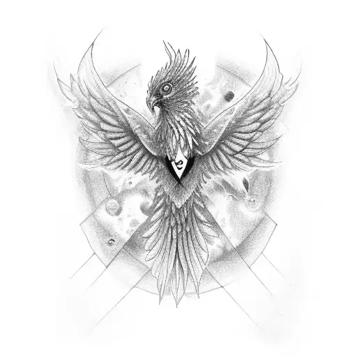 Phoenix DNA cells tattoo design idea