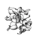 mayflowers with cattleya trianae tattoo design idea