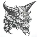 devil horns tattoo design idea