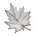 maple leaf with hunting camp inside tattoo design idea