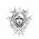 possesses nun  tattoo design idea