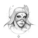 possesses nun  tattoo design idea