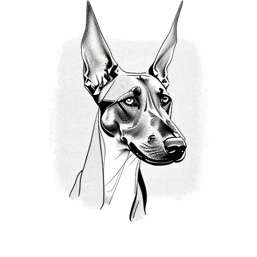 doberman tattoo design idea