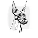 doberman tattoo design idea