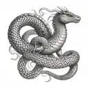 A snake shedding its skin to reveal a hidden horse within, representing transformation and rebirth tattoo design idea