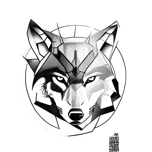  Wolf in circle similar to Marvel Black Panther  tattoo design idea