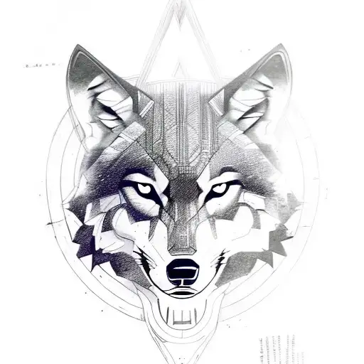  Wolf in circle similar to Marvel Black Panther  tattoo design idea