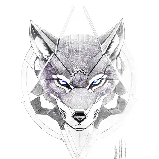 Purple Wolf similar to Marvel Black Panther  tattoo design idea