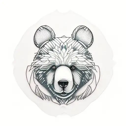 broken teddy bear  tattoo design idea