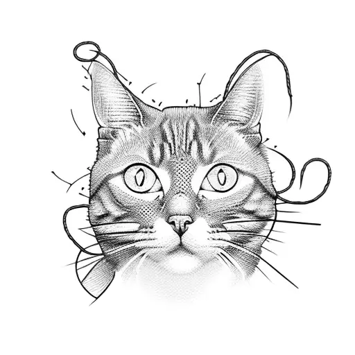 Intricate welding tools forming a cat silhouette tattoo design idea