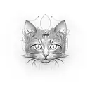 Intricate welding tools forming a cat silhouette tattoo design idea