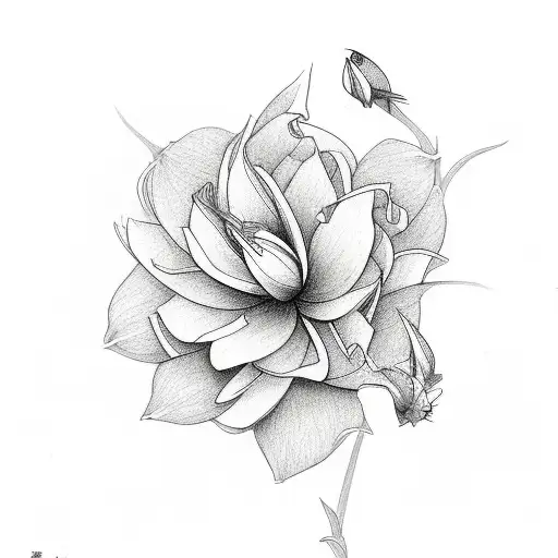 jasmine flower tattoo design idea