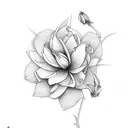jasmine flower tattoo design idea
