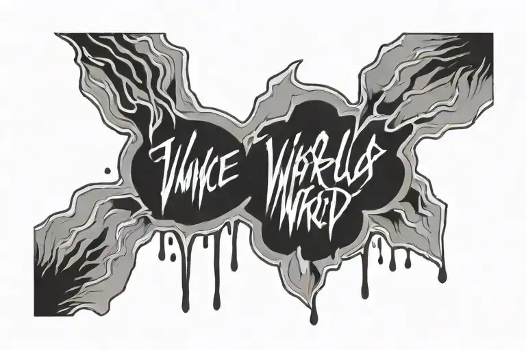 juice wrld 999 tattoo design idea