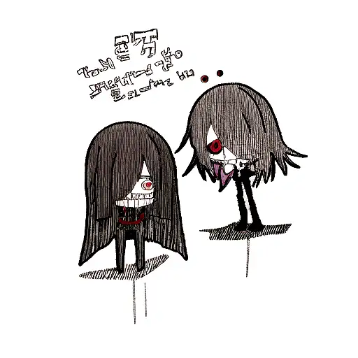 Junte Às costuras do juuzou tokyo ghoul mais três símbolos minimalista  tattoo design idea