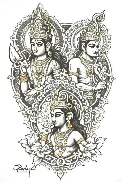 ram krishna shiv ji tattoo tattoo design idea