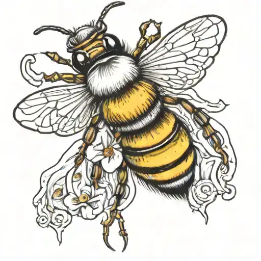 bee in a ghost costume   tattoo design idea