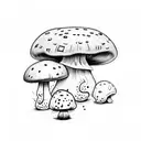 mario 1 up mushroom with parasite turning to deathshroom tattoo design idea