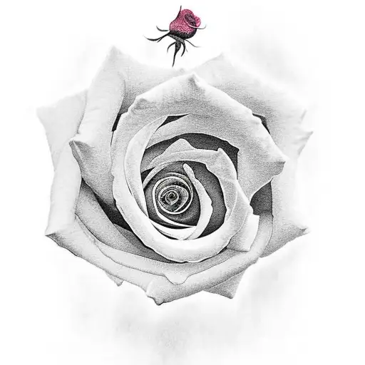 cloud with rose the Bible verse Isaiah 41:10 tattoo design idea