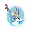 UFO unicorn tattoo design idea