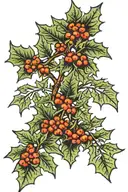 Holly Branch tattoo design idea