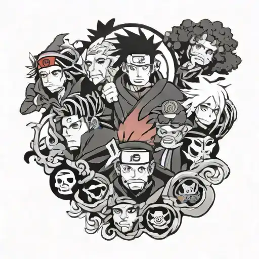 All Akatsuki members  from Naruto tattoo design idea