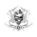 rest in peace headstone tattoo design idea