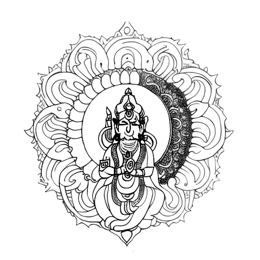Hindu gods tattoo design idea