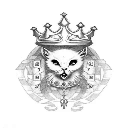 lock key king queen crowns  tattoo design idea