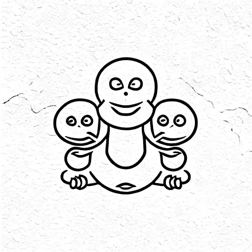 three wise monkey tattoo design idea