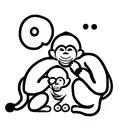 three wise monkey tattoo design idea