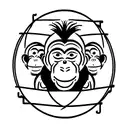 three wise monkey tattoo design idea