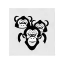 three wise monkey tattoo design idea