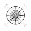 A geometric blackwork design featuring a compass and square symbolizing your passion for Freemasonry and family. tattoo design idea