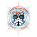 sugar skull star wars tattoo design idea