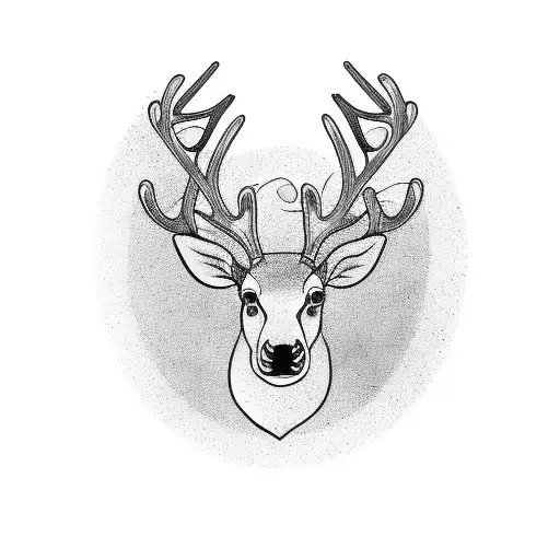 reindeer antlers tattoo design idea